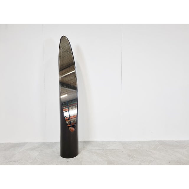 Blue Unghia Mirror attributed, Italy, 1970s For Sale - Image 8 of 9