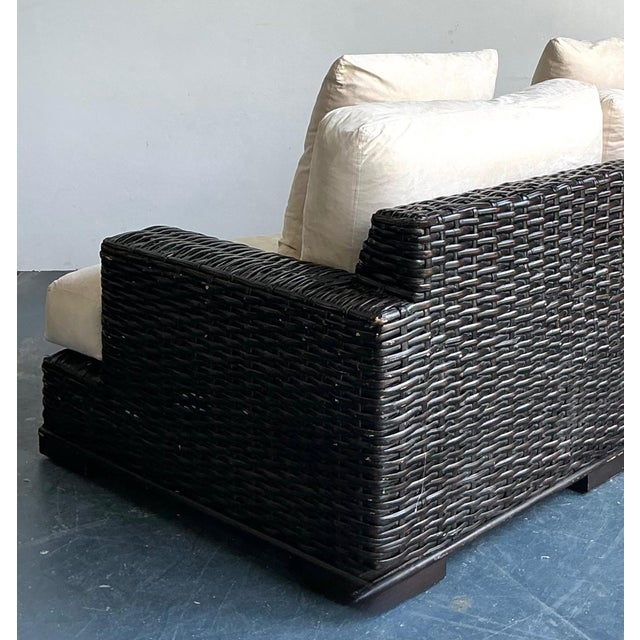 Vintage Ralph Lauren “Modern Organic” Woven Rattan Sofa For Sale - Image 10 of 18