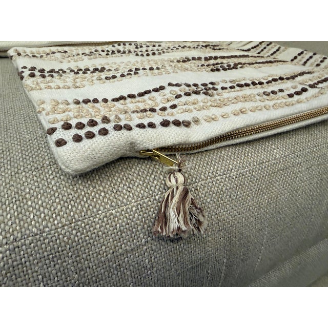 Off-white Serena & Lily Pryce Lumbar Pillow Covers, Set of Three For Sale - Image 8 of 12