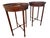Wood Stunning Pair of Vintage Hollywood Regency Bookmatched Cherry Accent Tables by Hekman Furniture For Sale - Image 7 of 11