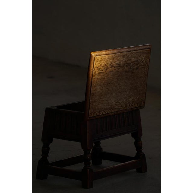 Vintage Scandinavian Oak Accent Stool, 1920s For Sale - Image 10 of 18