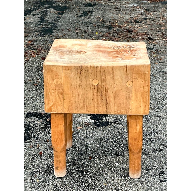 Vintage Boho Butcher Block For Sale In West Palm - Image 6 of 11