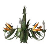 Vintage Italian Tall Birds of Paradise Chandelier For Sale