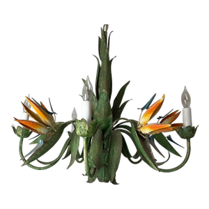 Vintage Italian Tall Birds of Paradise Chandelier