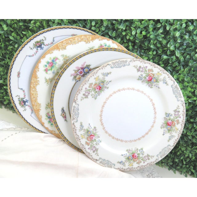 Vintage Mismatched China Dinner Plates, Set of 4 Chairish