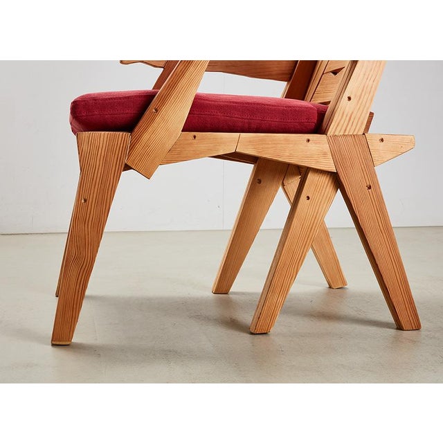 Wood Postmodern Armchair, Italy, 1980s For Sale - Image 7 of 10