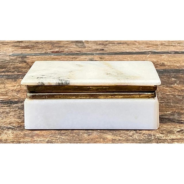 Vintage Stone and Metal Trinket Box For Sale In West Palm - Image 6 of 12