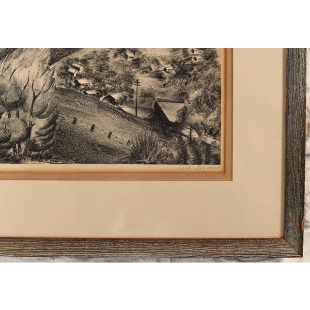 Mid Century Modern Black White Lithograph Print Colorado Landscape For Sale - Image 9 of 12