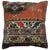 Pillow made from a tribal 20th century Persian rug. Measures: 16" x 16".