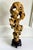 Tall Elegant Chinese Scholar Rock Yellow Taihu Stone on Wood Stand For Sale - Image 12 of 18