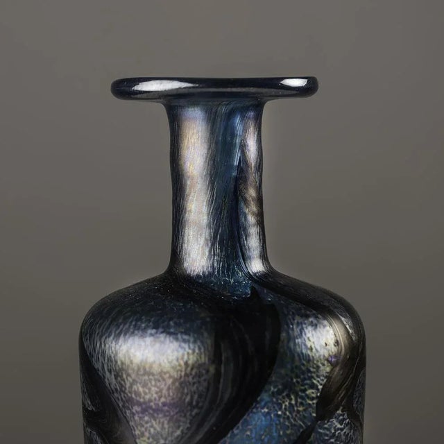 Bauhaus Iridescent Vase in Glass For Sale - Image 3 of 5