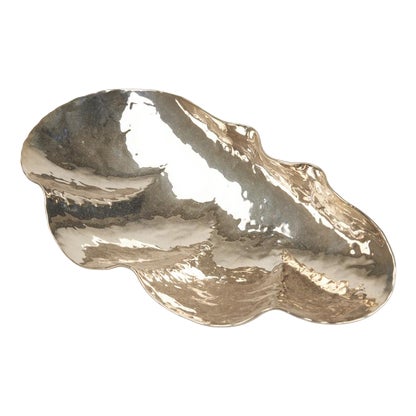 Embossed Silver Shell Centerpiece by Eros Genazzi For Sale