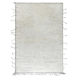 Contemporary Tribal Style Moroccan White, Grey Handmade Rug by Doris Leslie Blau For Sale