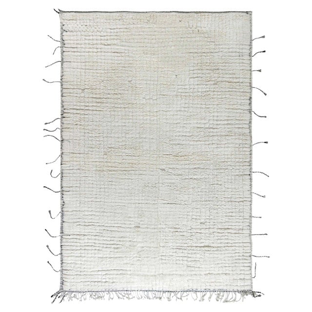 Contemporary Tribal Style Moroccan White, Grey Handmade Rug by Doris Leslie Blau For Sale