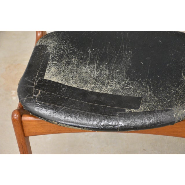 Black 1960s Danish Modern Teak Dining Chairs by Erik Buch - Set of 8 For Sale - Image 8 of 10