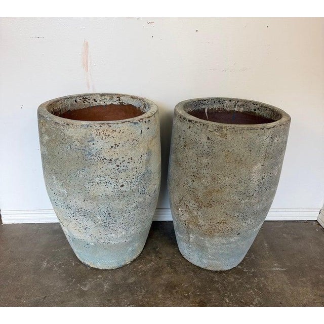 Atelier Vierkant Style Terra Cotta Planters-Pair For Sale In Los Angeles - Image 6 of 11