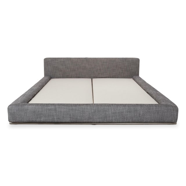 Ipanema Fabric Bed in Grey by Poliform For Sale - Image 12 of 13