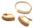 Earrings and Ring in 19.2k Gold with Diamonds, Set of 3 For Sale