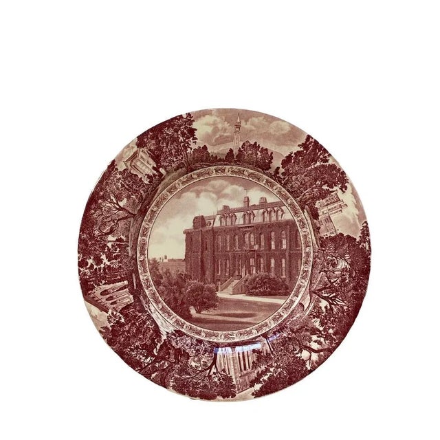 Ceramic 1930s - 1940's Wedgwood University of California Berkeley Plates - Set of 9 For Sale - Image 7 of 13