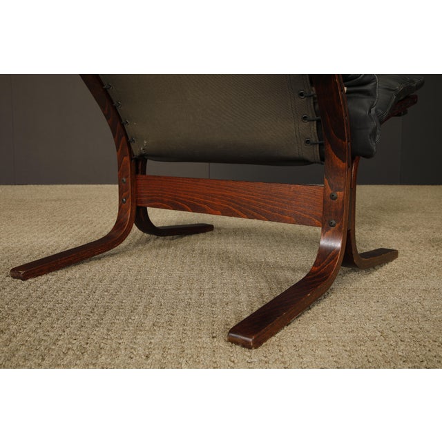 Vintage Mid-Century Norwegian Rosewood "Siesta" Leather Sling Lounge Chair, by Ingmar Relling for Westnofa For Sale - Image 13 of 16