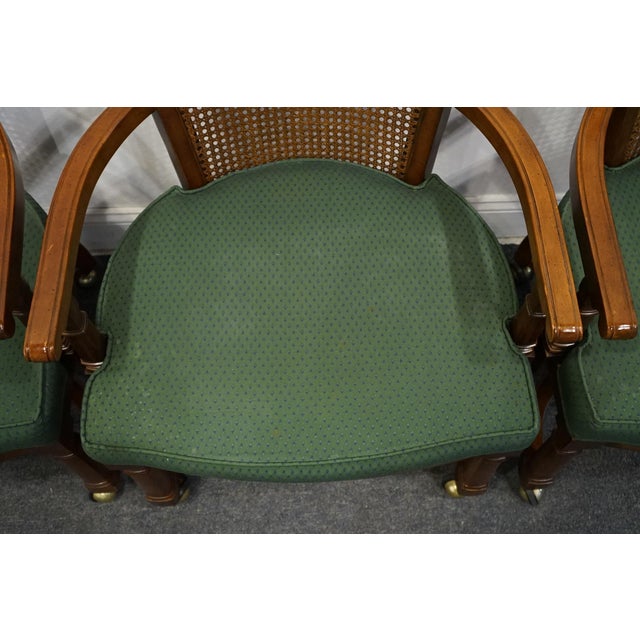 Century Furniture Solid Cherry French Regency Revival Cane Back Game Arm Chair For Sale - Image 9 of 9
