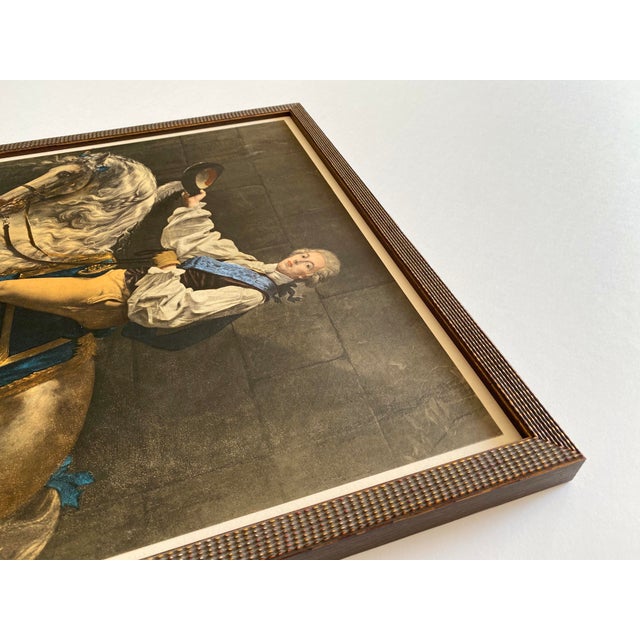 Jacques Louis David Vintage 1958 Neoclassical Mourlot Lithograph Print Framed Paris Exhibition Poster " Equestrian Portrait " 1781 For Sale - Image 10 of 14