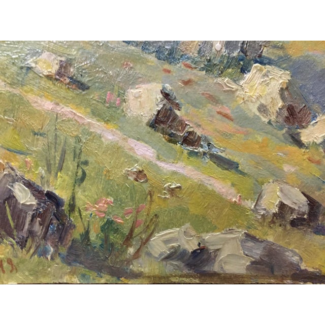 1960s Oil Painting Mountain For Sale - Image 6 of 11