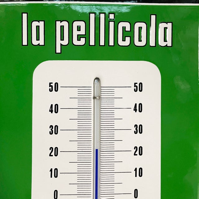 Metal Mid-Century Modern Italian Wall Thermometer in Metal from Perutz, 1950s For Sale - Image 7 of 10