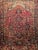 Vintage Persian Heriz Rug, Hand-Knotted Wool, Geometric Medallion Pattern, Red & Navy, 9x12 For Sale - Image 12 of 18