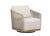 Alpine Teak Wood Modern Swivel Outdoor Arm Chair – Beige For Sale - Image 13 of 17