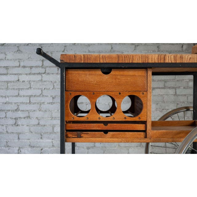 Arthur Umanoff Vintage Mid-Century Arthur Umanoff for David Morgan Bar Cart For Sale - Image 4 of 18