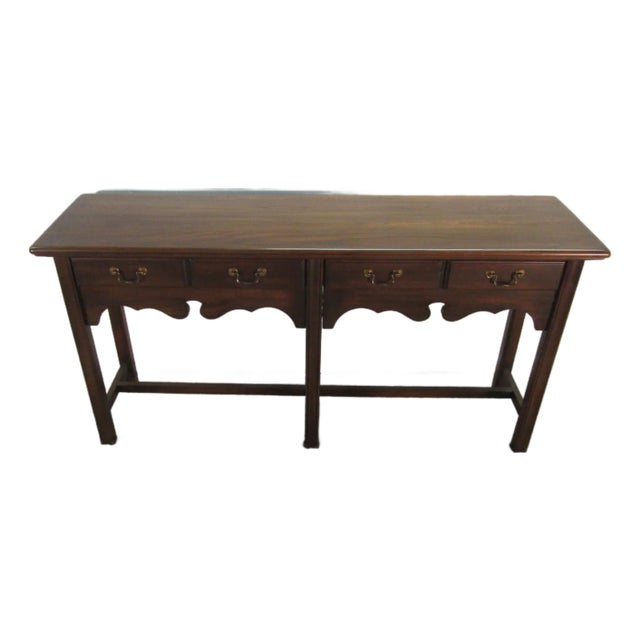 Solid Oak Sofa or Console Table For Sale