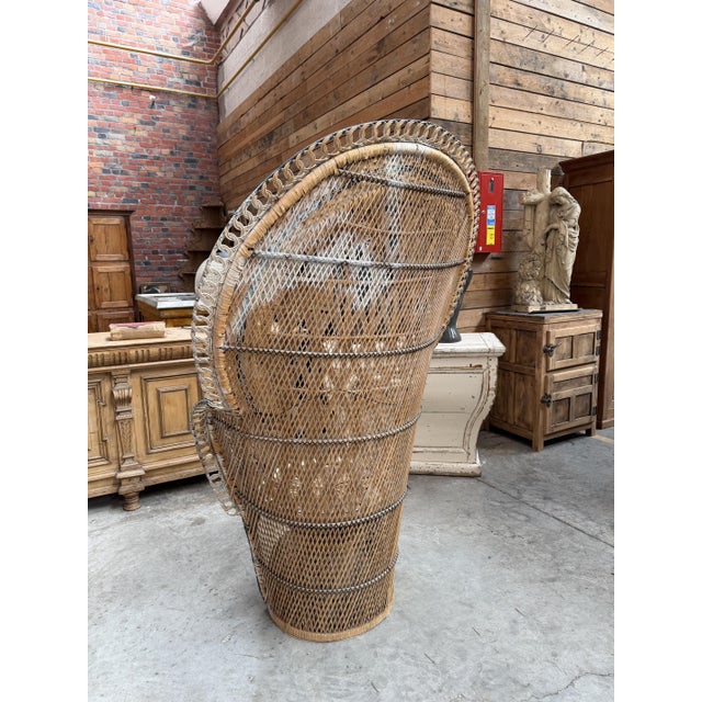 Emmanuelle Armchair in Wicker and Rattan For Sale - Image 10 of 14