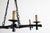 1960s Large Brutalist Handcrafted Wrought Iron Chandelier, 1960s For Sale - Image 5 of 12