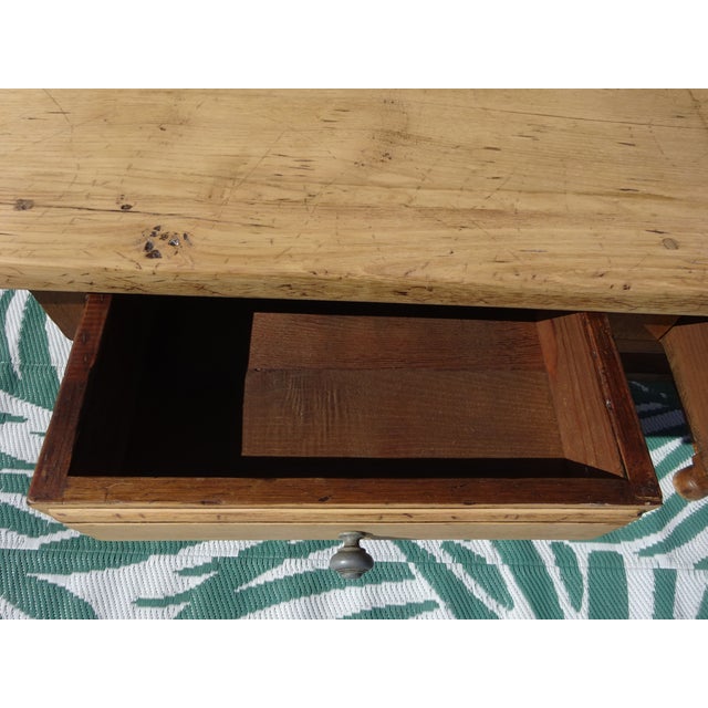 Brown Rustic Oak Desk, 1930s For Sale - Image 8 of 18