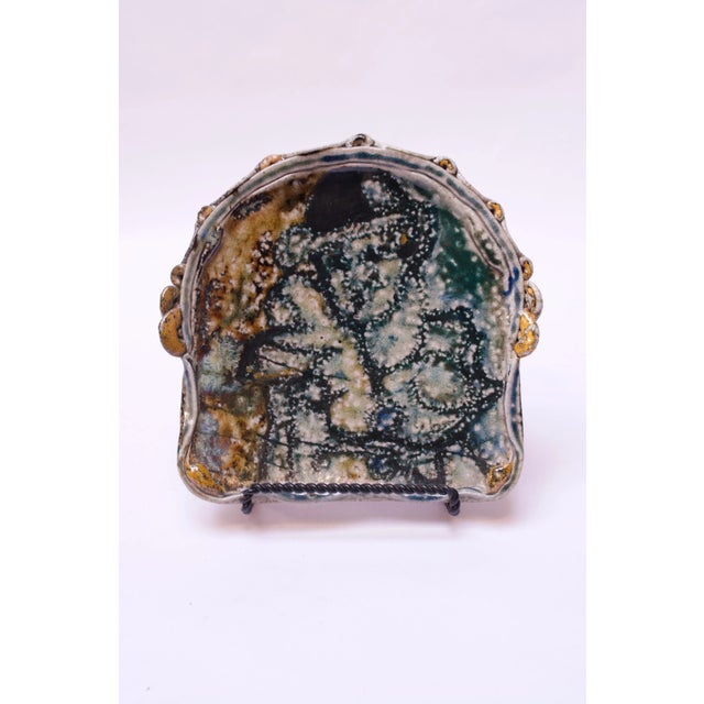 Studio Stoneware Slab Signed Pollack 1973 For Sale - Image 11 of 11