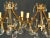 C1920 French Art Deco Bronze W/ Cut Crystal Lyre Back Wall Sconces For Sale - Image 9 of 13