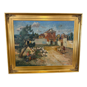 Early 20th Century Ludvig Jacobson Oil Painting, Framed