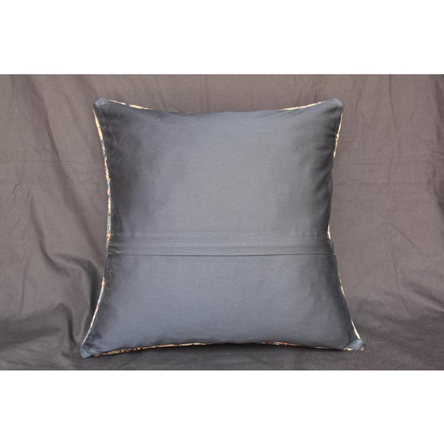 Handmade Beige and Sky-Blue Throw Rug Pillow Cover - 20'' X 20'' For Sale - Image 14 of 15