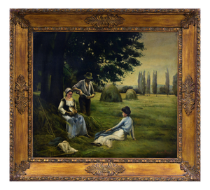 Emilio Pergola, Countryside Scene, Oil on Canvas, Late 1990s, Framed
