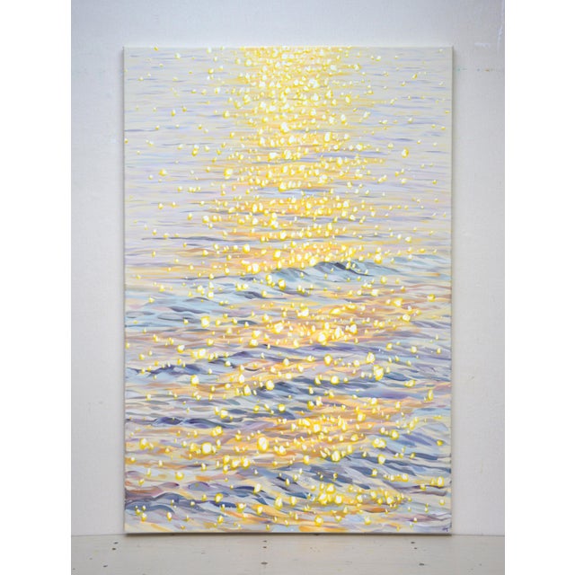 In this painting, I poured my fascination with light and its dynamic flow over water. Using acrylics, I blended techniques...