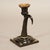 Mid 19th Century Antique Candle Stick With Real Chamois Horn, 19th Century For Sale - Image 5 of 9