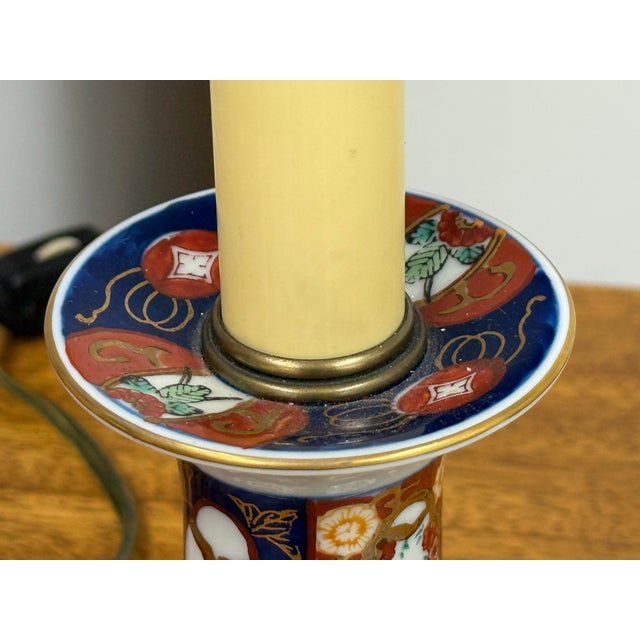 Late 20th Century Frederick Cooper Imari Candlestick Table Lamps, Pair For Sale - Image 10 of 12