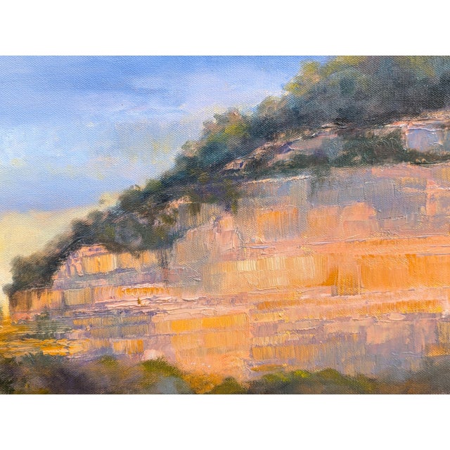 Nancy Paris Pruden "Sunset at The Horse Barn" Contemporary Naturalistic Pastoral Landscape Painting, 2020s For Sale - Image 11 of 11