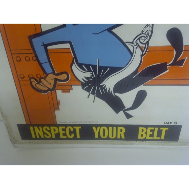 1956 Vintage Us Steel Safety Poster Chairish