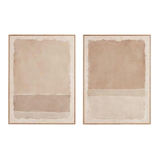 Taupe Artwork Compositions - Set of 2 For Sale