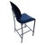 1990s Dakota Jackson Memphis Style "Vik-Ter" Black Leather Barstool For Sale - Image 4 of 8