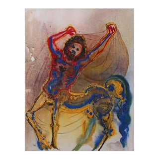 1972 Salvador Dali 'The Centaur of Crete' Colored Lithograph on Arches Paper For Sale