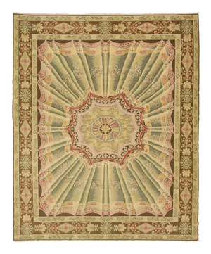 Transitional Savonnerie Handmade Wool Rug With Spanish Design