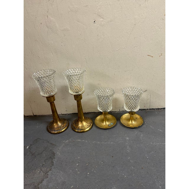 Transparent 1970s Clear Diamond Point Peg Votive Candle Holders-Set of 8 For Sale - Image 8 of 12